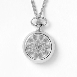Montre Fleurs Chrome - Silver Watch
