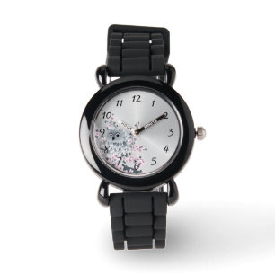 Montre Fleurs de cerisiers de choux mignons Nombre d'enfa