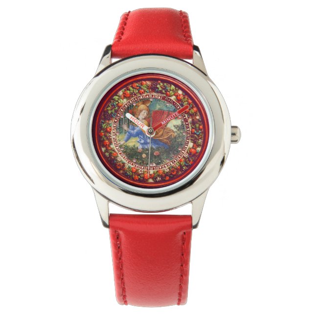 Montre Fleurs de collecte d'anges dans le ciel Couronne f (devant)
