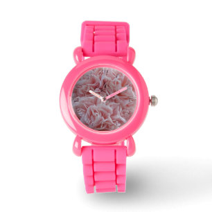 Montre Fleurs de velours rose Mallow