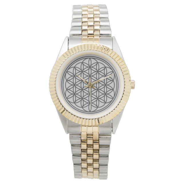 Montre FLEURS DE VIE - Symbole de géométrie sacrée plan 1 (devant)