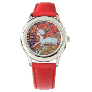 MONTRE FLEURS D'IMAGINAIRES UNICORNES ET MÉDIÉVAUX, MOTIF