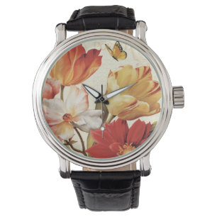 Montre Fleurs et papillons