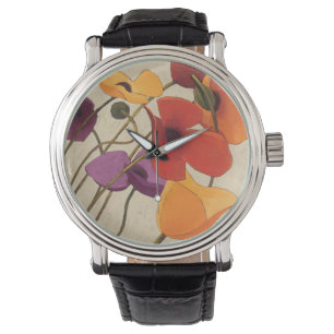 Montre Fleurs et tiges de ressort