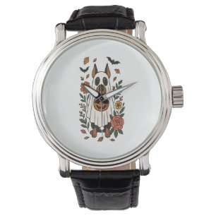 Montre Fleurs Halloween Doberman Pinscher