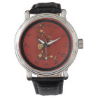 Fleurs japonaises - Rouge Vintage