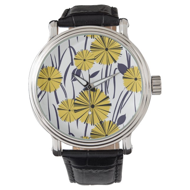 Montre Fleurs jaunes (devant)