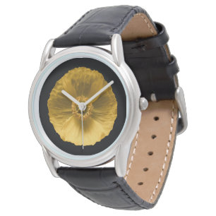 Montre Fleurs   Pavot jaune