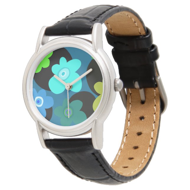 Montre fleurs super colorées (Incliné)