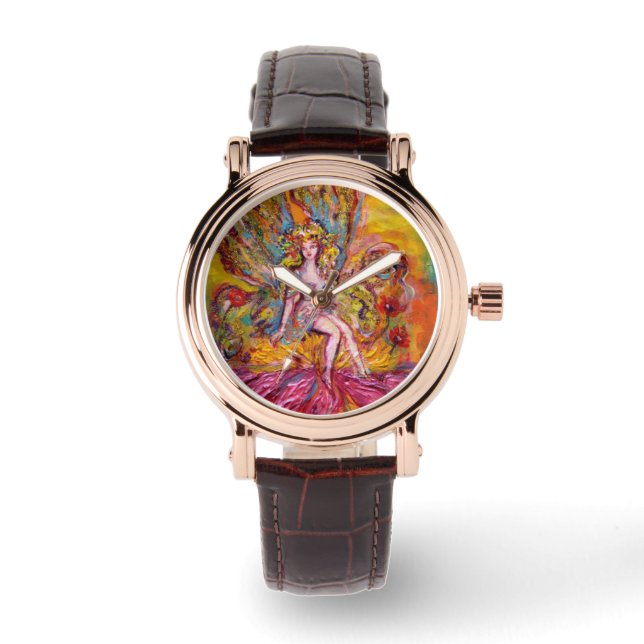 Montre FLEURS SUR L'Imaginaire ROSE IRIS (Recto)