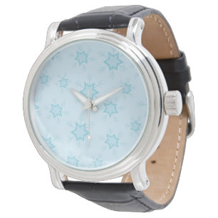 Montre Flocons de neige, Bleu Glace, Flocons de neige gla