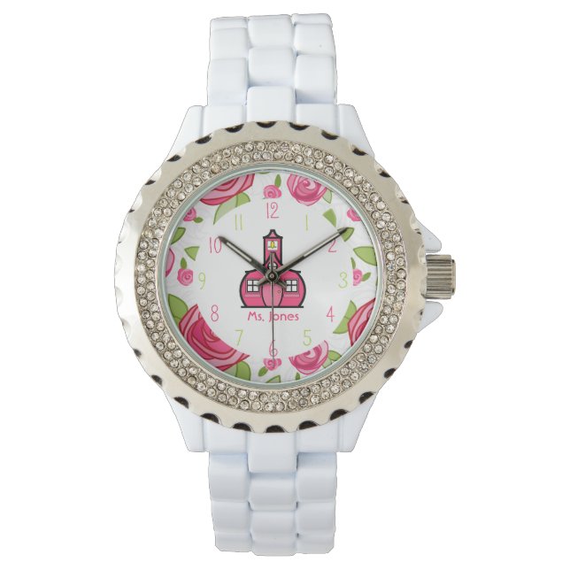 Montre Floral & Pink School Teacher Watch (devant)