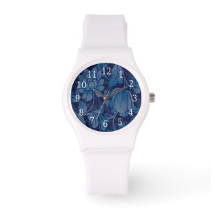 Montre Florale Bleue Grace