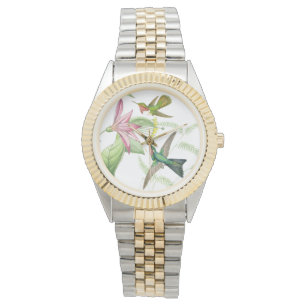 Montre florale de fleurs de faune d'oiseaux de