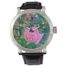 Montre florale de rose de jardin ici