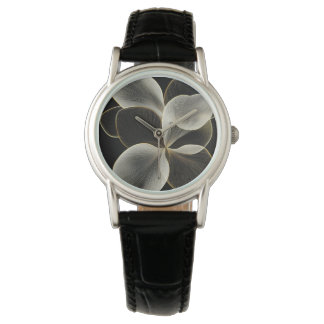 Montre florale minimaliste