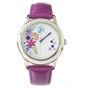 Montre florale pour enfants