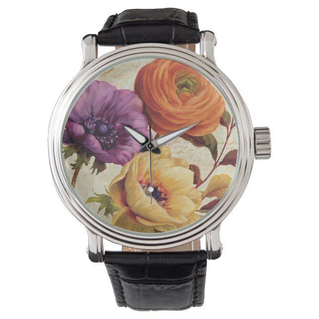 Montre Flore en pleine floraison (devant)