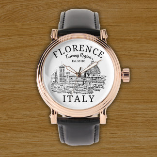 Montre Florence Italy Tuscany Region Vintage Landscape