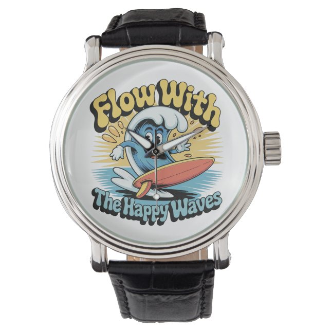 Montre Flow With The Happy Waves Watch Face (devant)