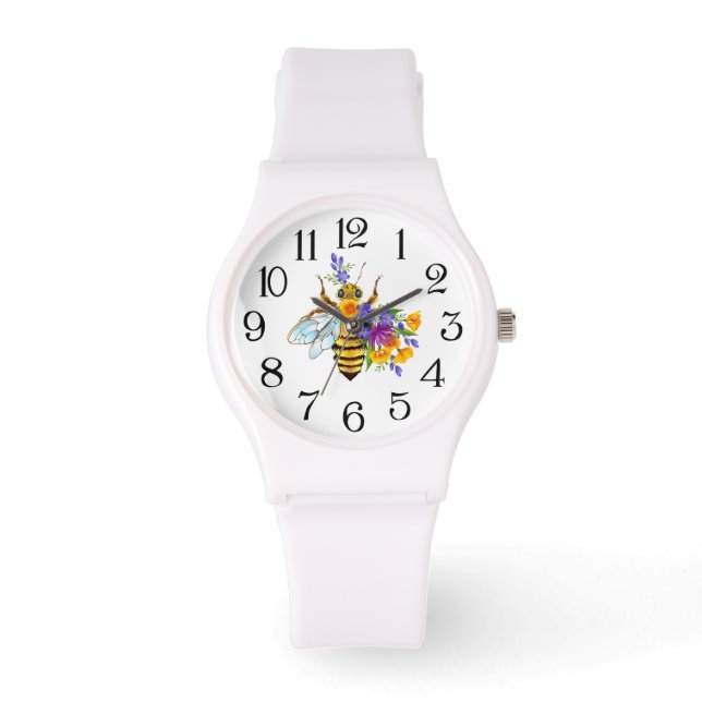 Montre Flower bee with wild plants (Recto)