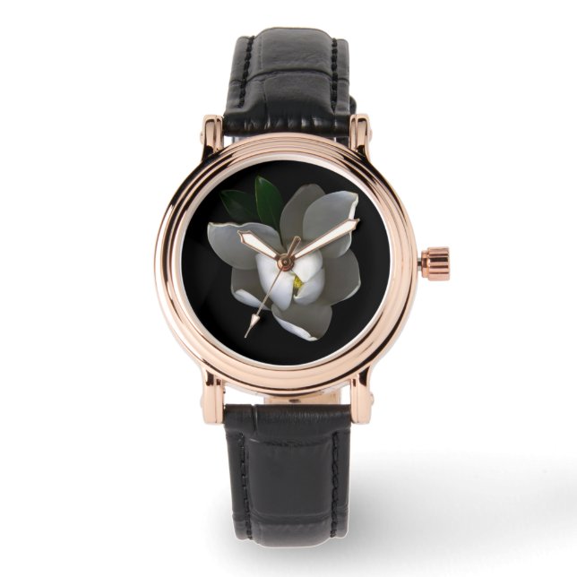 Montre Flowers | Single White Magnolia Blossom (Recto)