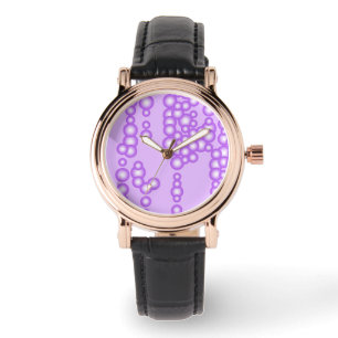 Montre Flux de bulles, nuances de lavande