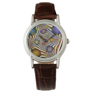 Montre Flying Up Colorful Moderne Art Fractal Abstrait