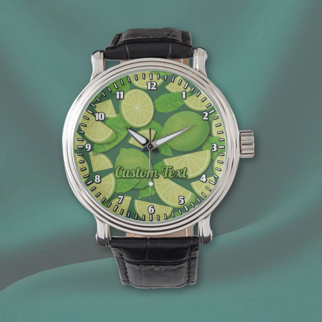 Montre Fond vert citron (Créateur téléchargé)