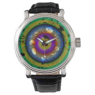 Montre Fonds abstraits circulaires