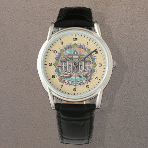 Montre Fontaine Whispering Roma Classique cuir noir
