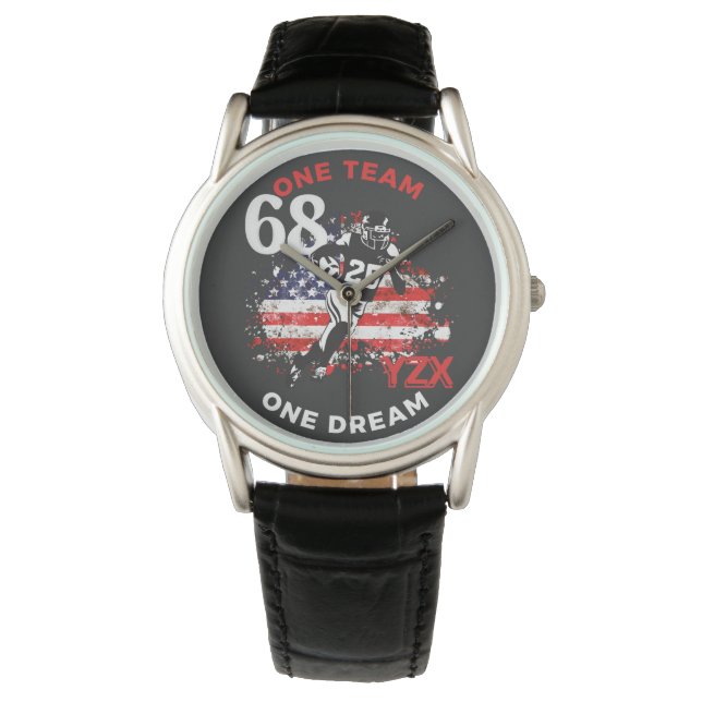 Montre Football américain, une équipe, un rêve (devant)
