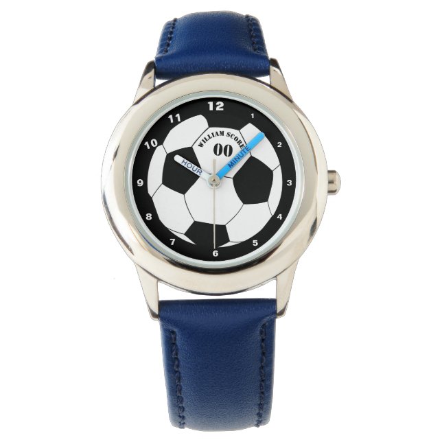 Montre Football & Football Ball Watch avec nom et numéro (devant)