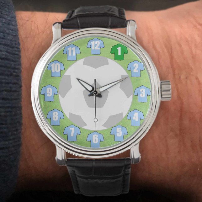 Montre Football Watch - avec les Chemises Bleues Ciel (Créateur téléchargé)