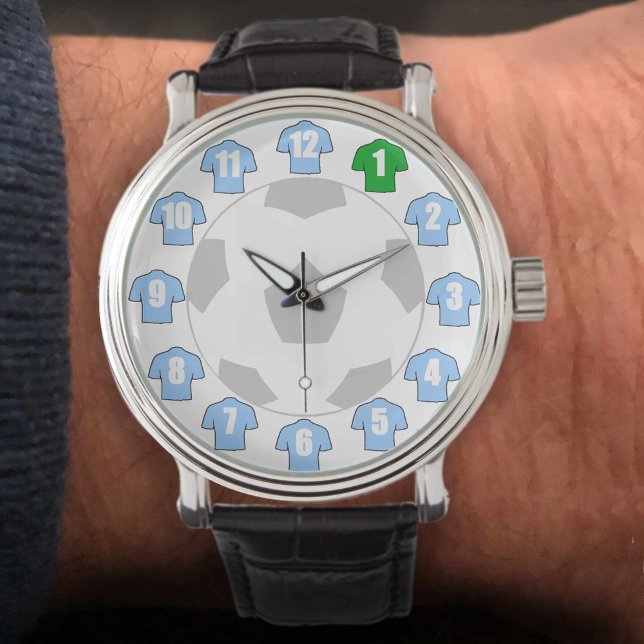 Montre Football Watch - avec les Chemises Bleues Ciel (Créateur téléchargé)