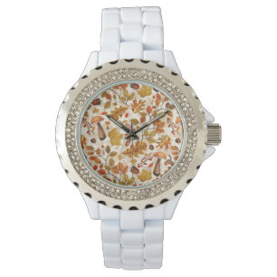 Montre Forêt automnale sur blanc