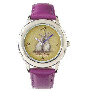 Montre "Forever Love Bunnies" Design Custom eWatch