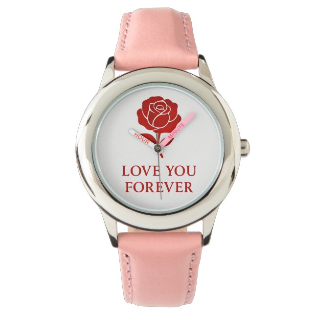 Montre Forever Love Rose Elegant Romantic Valentine day (devant)