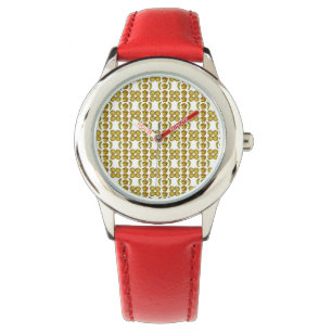 Montre Forme élégante Gemstone Art Jaune