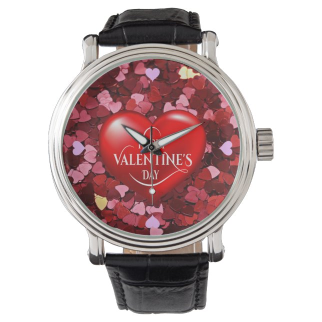 Montre Formes cardiaques Texture-20622 (devant)