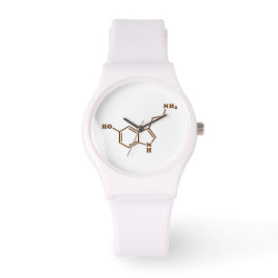 Montre Formule chimique moléculaire de sérotonine