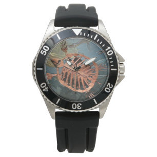 MONTRE FOSSILE DE TORTUE