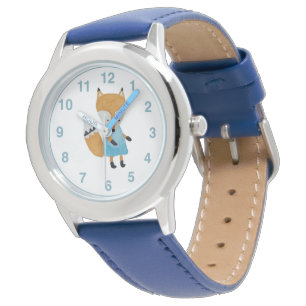 Montre Fox adorable de région boisée d'amis de forêt