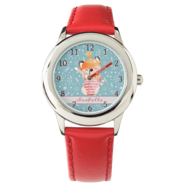 Montre Fox Holiday Personnaliser Nom Regarder (devant)