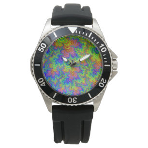 Montre Fractale arc-en-ciel 