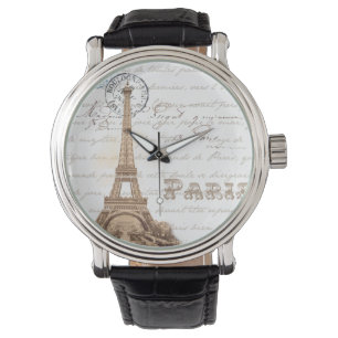 Montre française vintage d'écriture de Paris