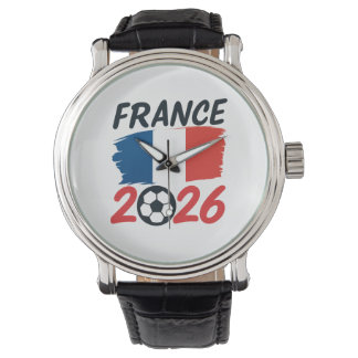 Montre France 2026 Soccer Fan Design Flag Colors