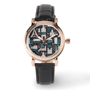 Montre France   Motif de symboles