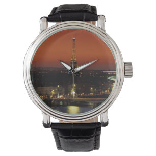 Montre France, Paris Vue du coucher de soleil sur la Tour