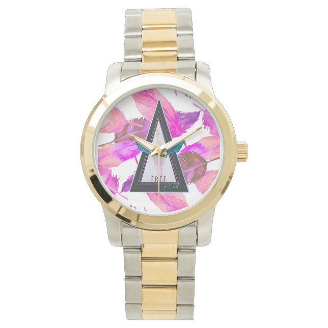 Montre Free Spirited Flamingo Pnk Feathers eWatch Watch (devant)